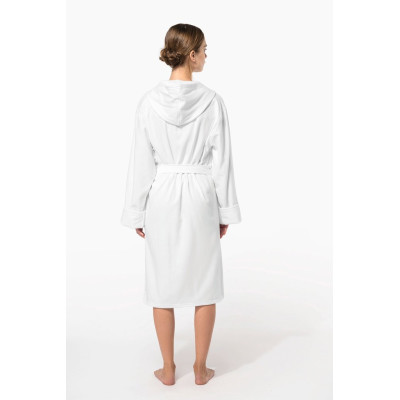 Unisex organic hooded bathrobe